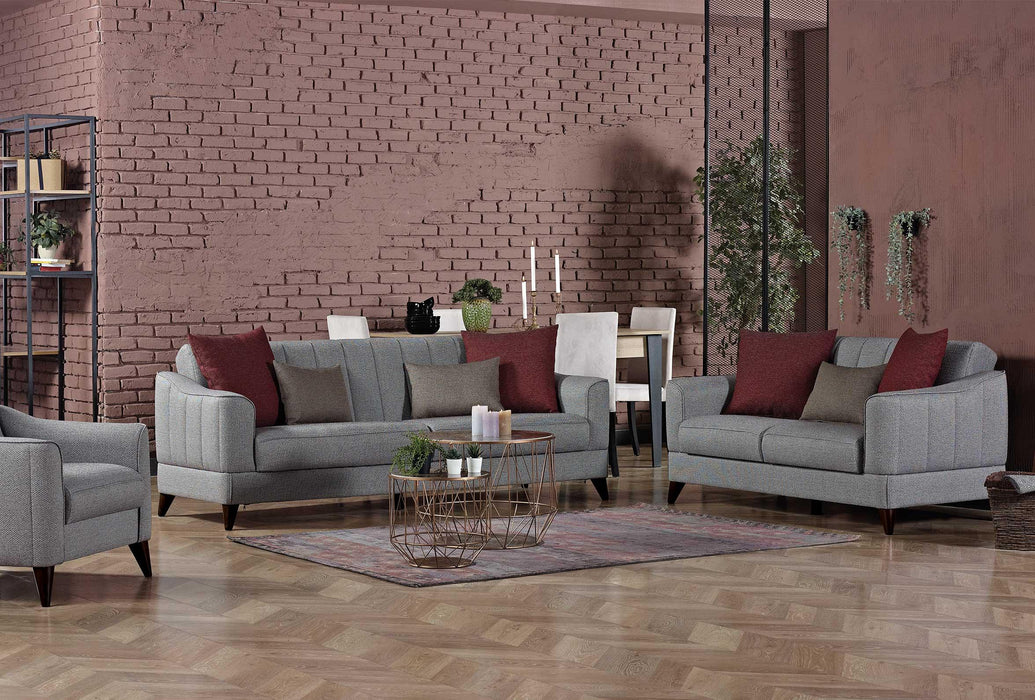 Roma Living room set-Roma-3s-dark gray