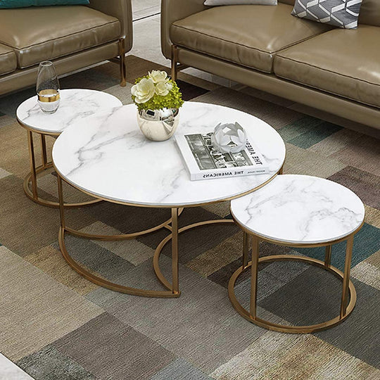 Sand Set of three Coffee Tables-S57