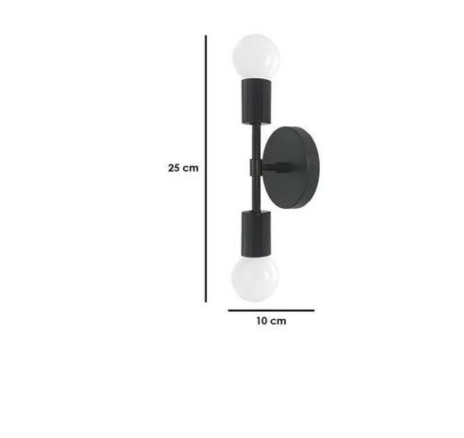 Felipe Wall Lamp-Si-BLK-DBL-301