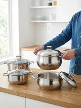 Silver Star Platinum Handle (Bombay) 10 Piece Cookware Set-6223005011985-8003