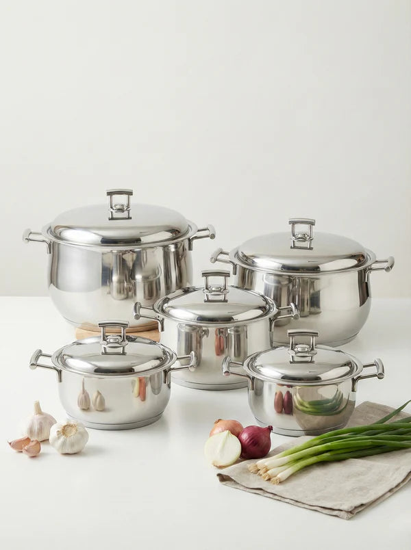 Silver Star Platinum Handle (Bombay) 10 Piece Cookware Set-6223005011985-8003