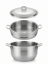 Steam Cooking Pot Set - 3 PCS (32 cm)-6223005012005-9413