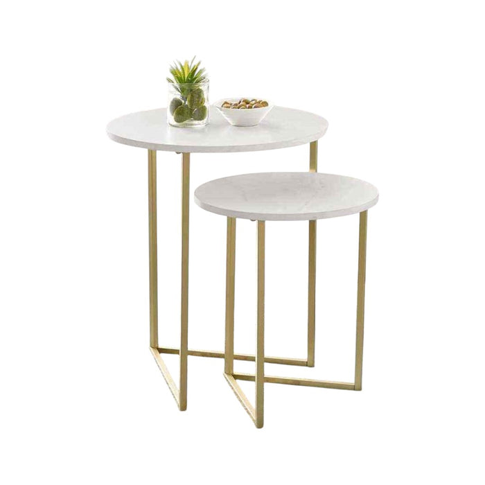 Pine Set of 2 Side Tables-ST016