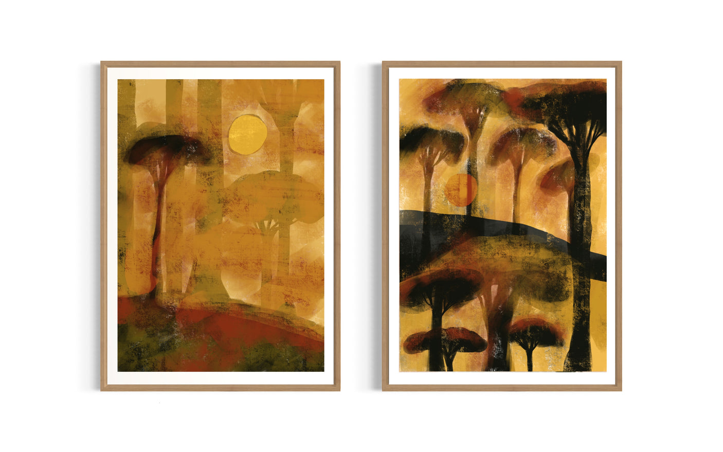 Sunrise & sunset wall art set of 2-SS19