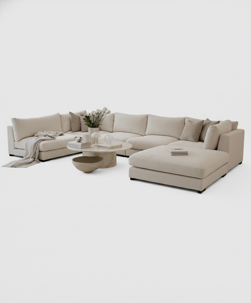 Roma L shape+Pouf-Hippo147