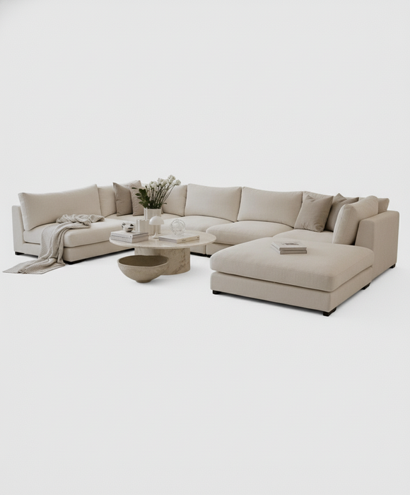 Roma L shape+Pouf-Hippo147