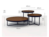 Adva Set of 3 Coffee Tables-BUB150