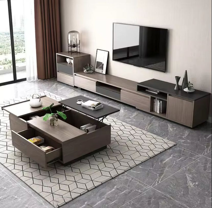 Barros Set of TV Unit and Coffee Table-ABS.T5