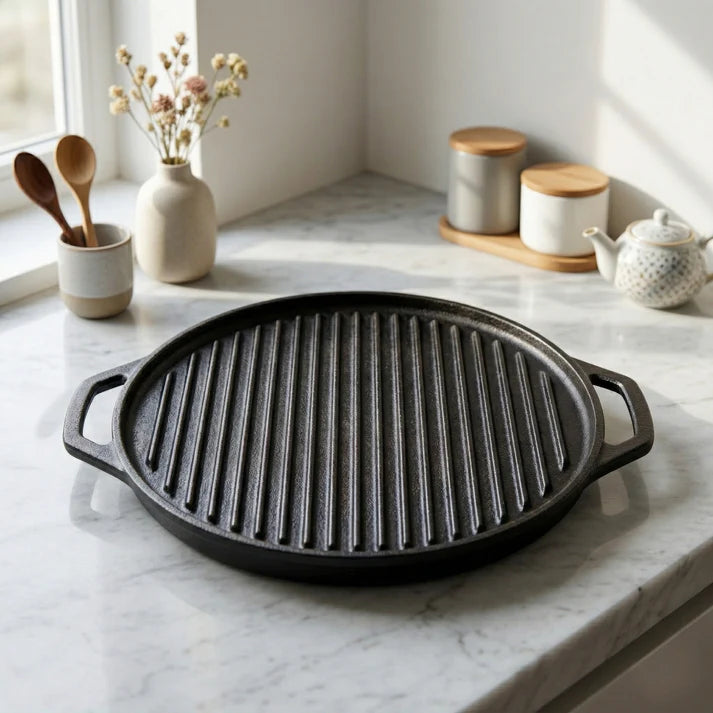 Cast Iron Grill 30 cm-8-12-30-2214