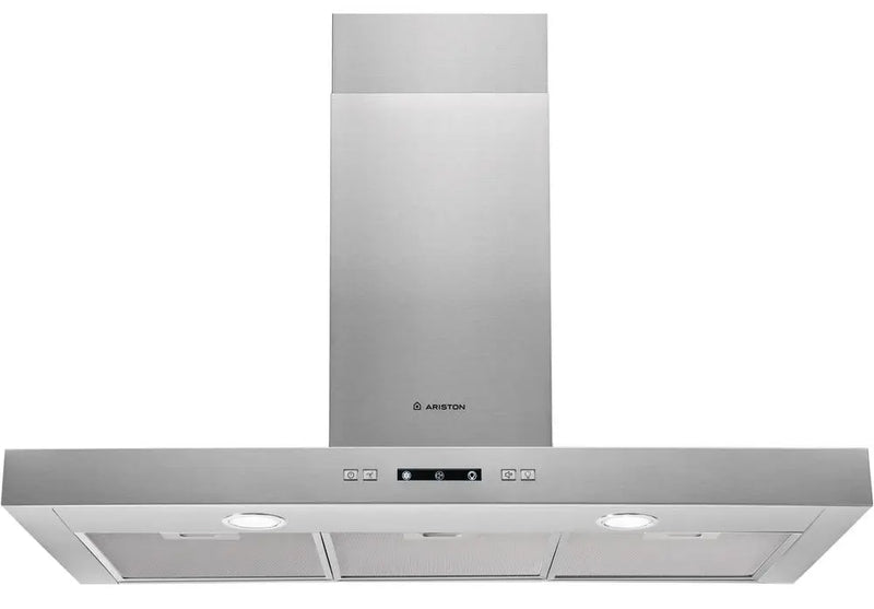 شفاط مطبخ أريستون المدمج على شكل حرف T، 90 سم، فضي - AHBS 9.3F LL X 