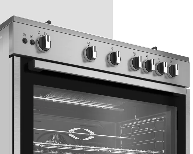 Ariston Gas Cooker , 5 Burners , Silver - ARR9 GGF 23127 XJA