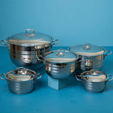 10-Piece Striped Cookware Set with Steel Handle-6223005012203-1495