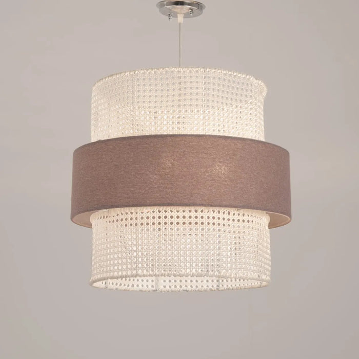 Boho rattan pendant lamp-can18