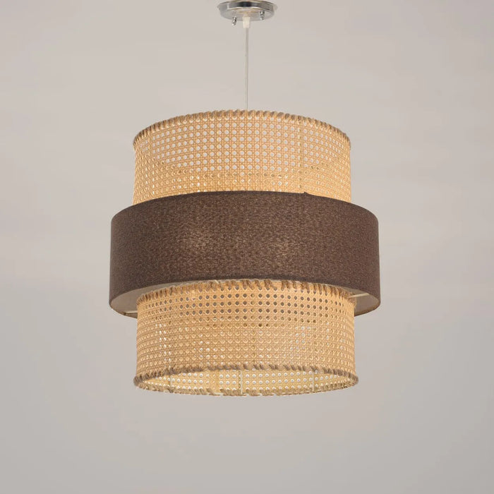 Boho rattan pendant lamp-can26