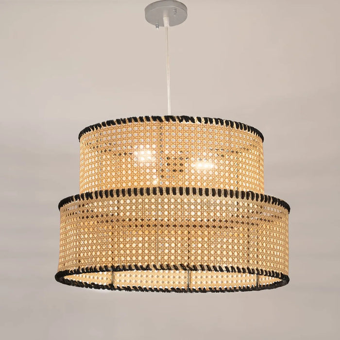 Boho rattan pendant lamp-can2