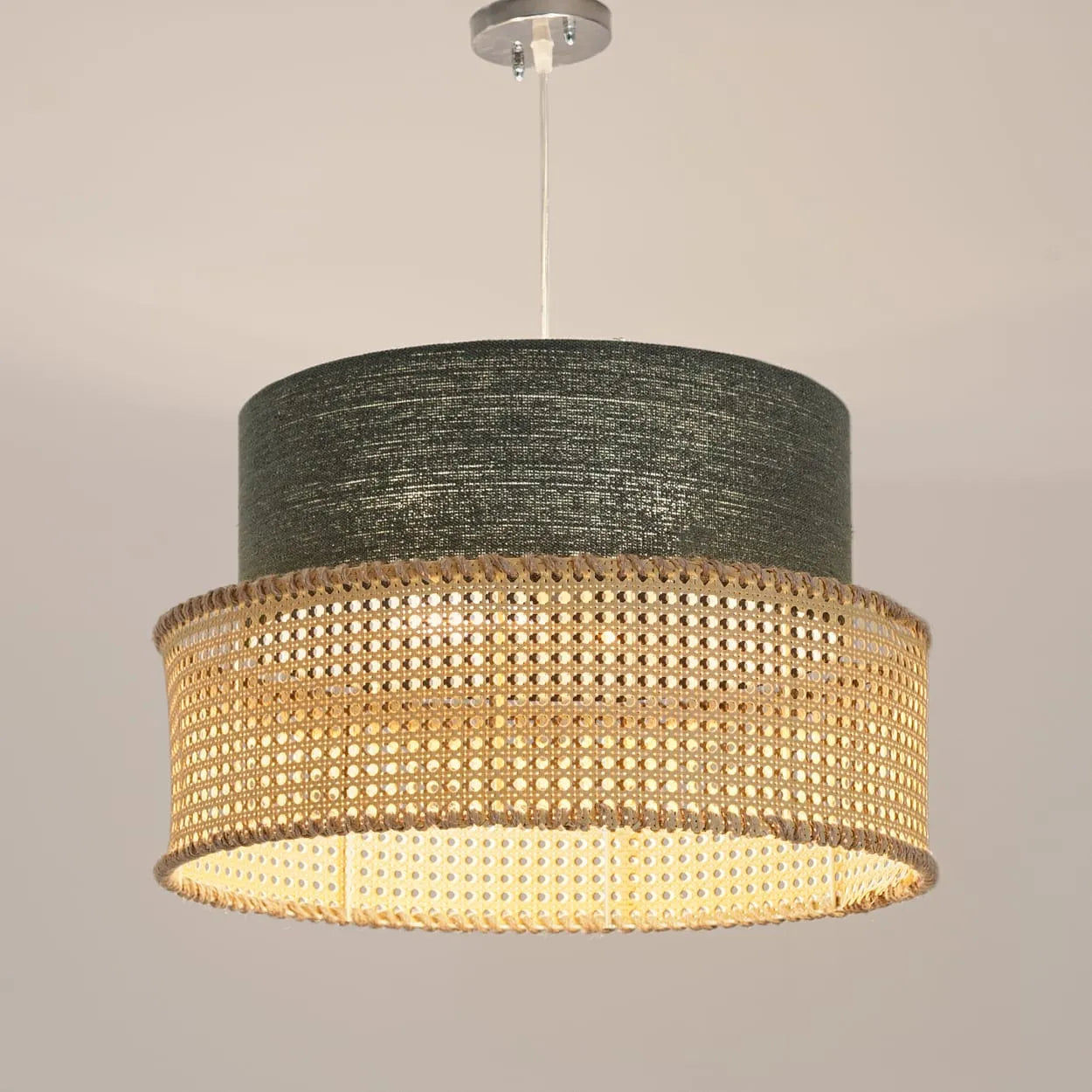 Boho rattan pendant lamp-can5