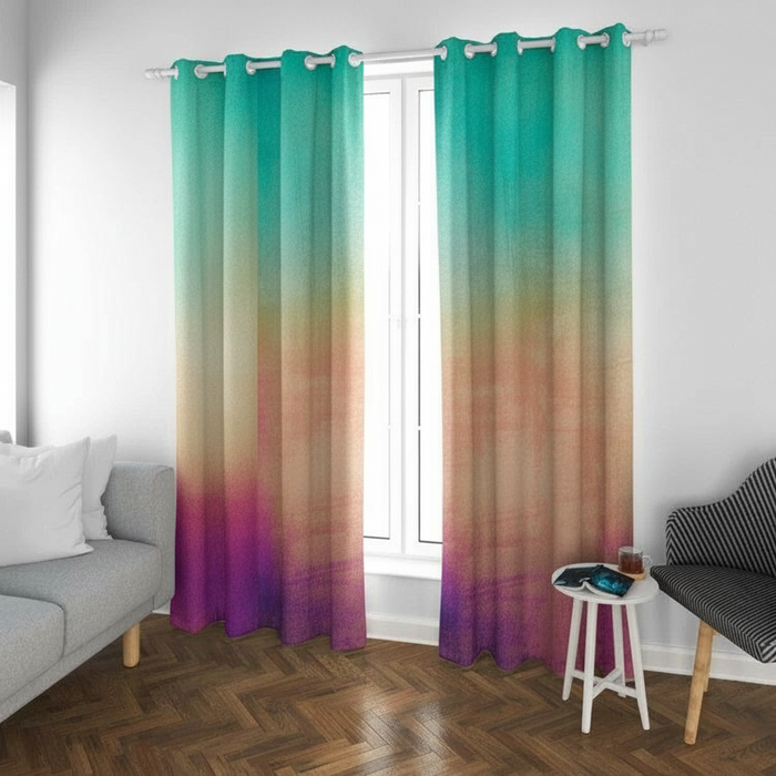 CARTELA CURTAINS PRINT CURTAINS(CRT023B) 1 PANELS 130 X 260 CM