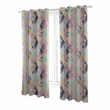 CARTELA CURTAINS PRINT CURTAINS (PR1394A) 1 PANELS 130 X 260 CM