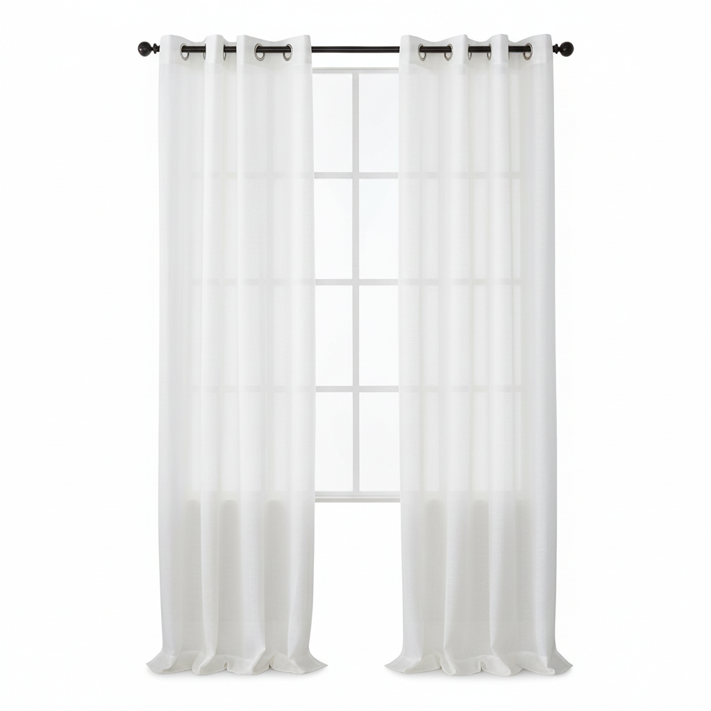 ستائر كارتيلا الشفافة (SH-LN-OFF WHITE) لوحة واحدة 150 × 260 سم