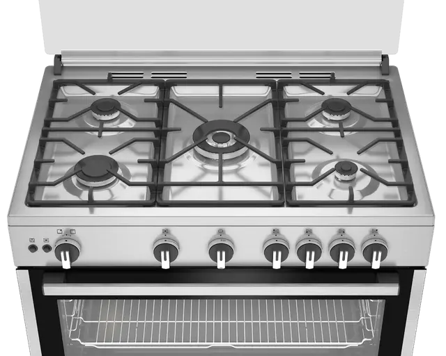 Ariston Gas Cooker , 5 Burners , Silver - ARR9 GGF 23127 XJA