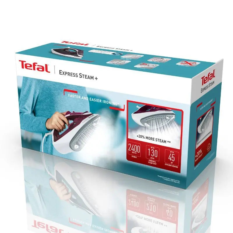 Tefal Express Steam Iron , 2500 Watt , Blue - FV2868E2