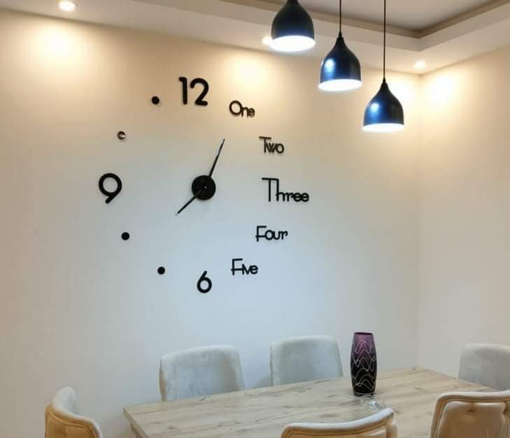 3D black Clock-TM 030BL