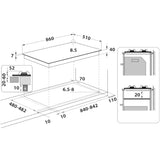 Indesit Gas Built-in Hob, 90cm, 5 Burners, Inox - IN9522IX