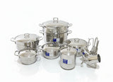 17-piece striped cookware set, assorted stainless steel-6223005012197-8113
