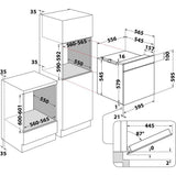 فرن غاز مدمج من أريستون، فضي وأسود - GS33Y430IXA