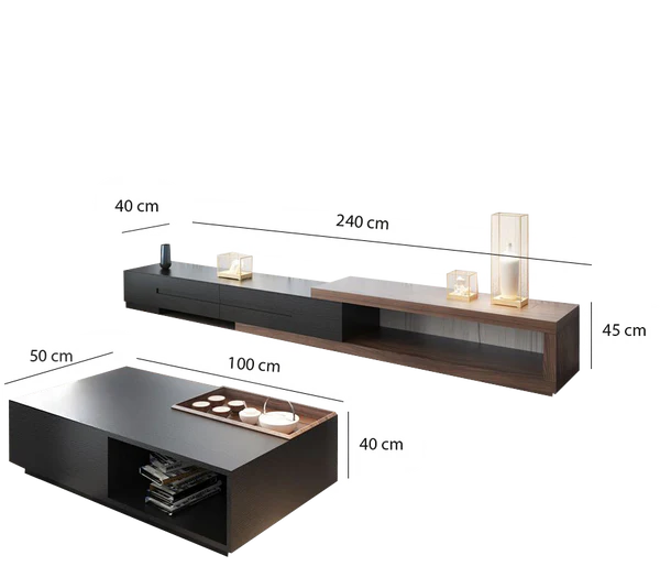 Souza Set of TV Unit and Coffee Table-ABS.T4