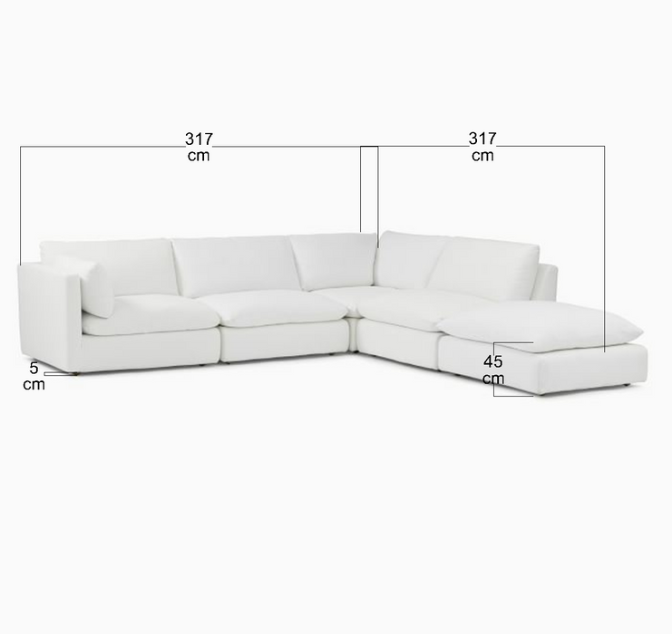 Clay Sofa L Shape-Hippo238