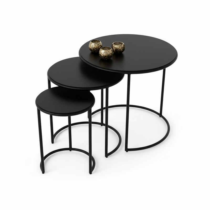 KENTON SET OF 3 SIDE TABLES-ST02