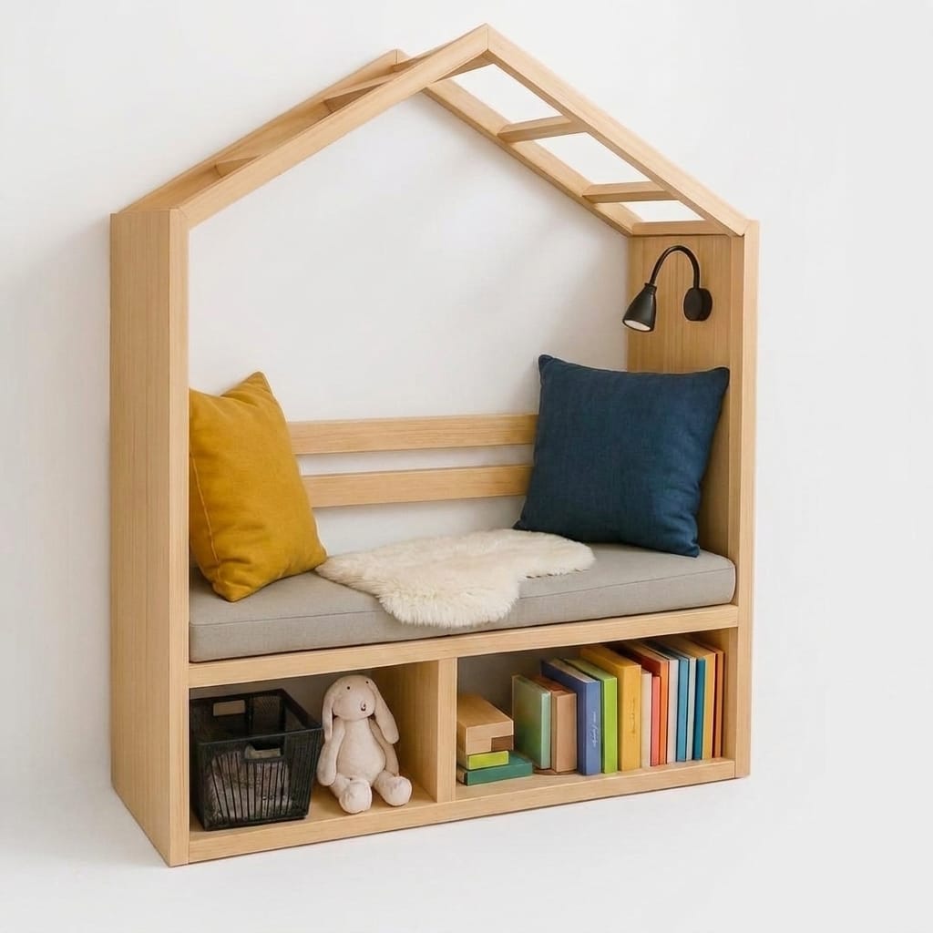 Wood Goold Kids Storage Unit-kidsSP0005