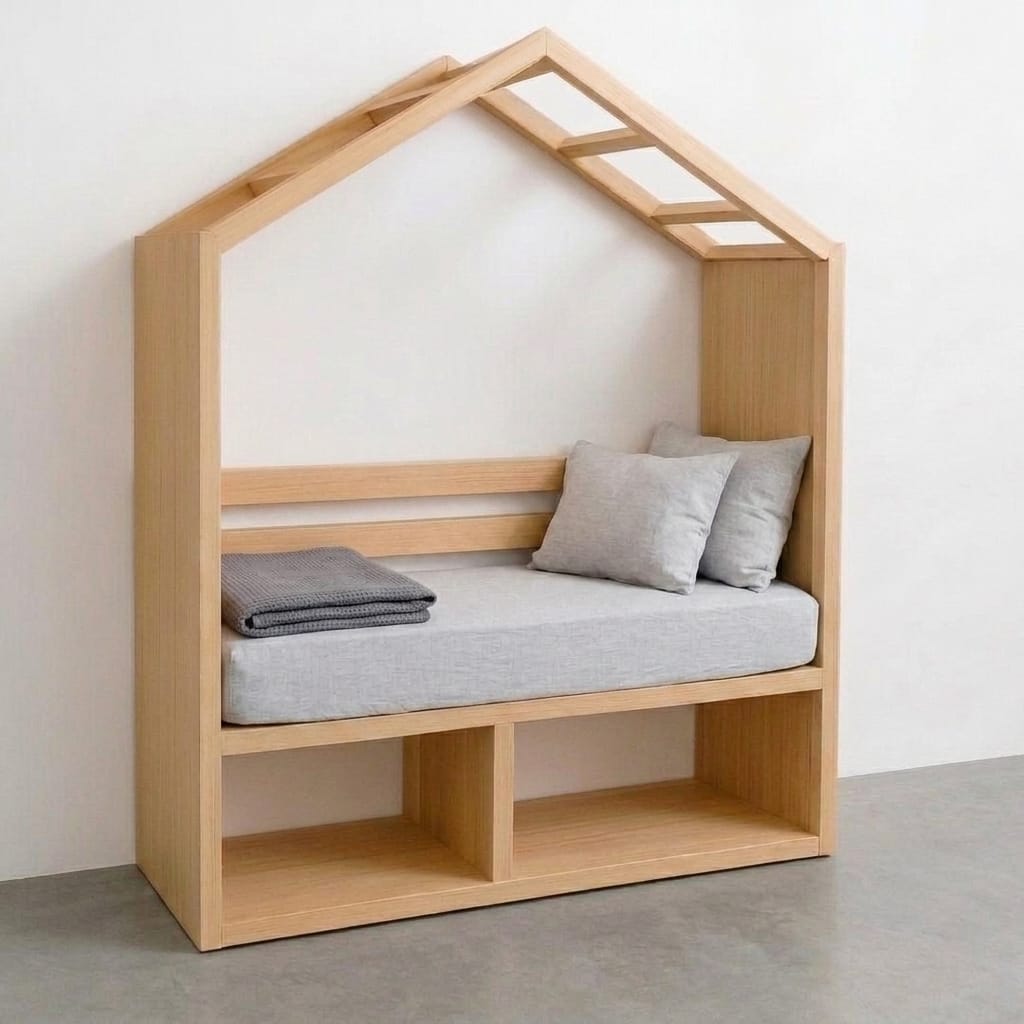 Wood Goold Kids Storage Unit-kidsSP0005