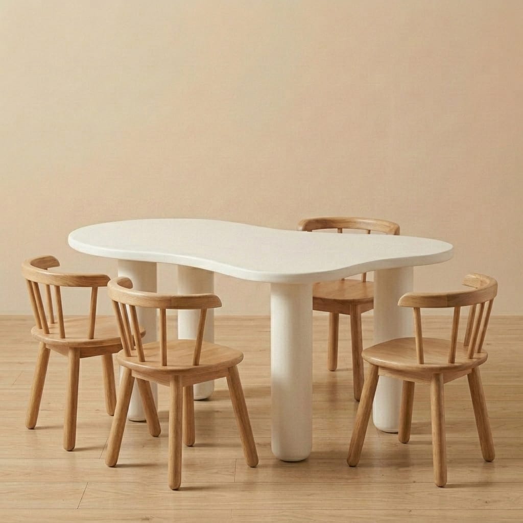 Dalida Kids Dining table With Chairs-kidsSP0024