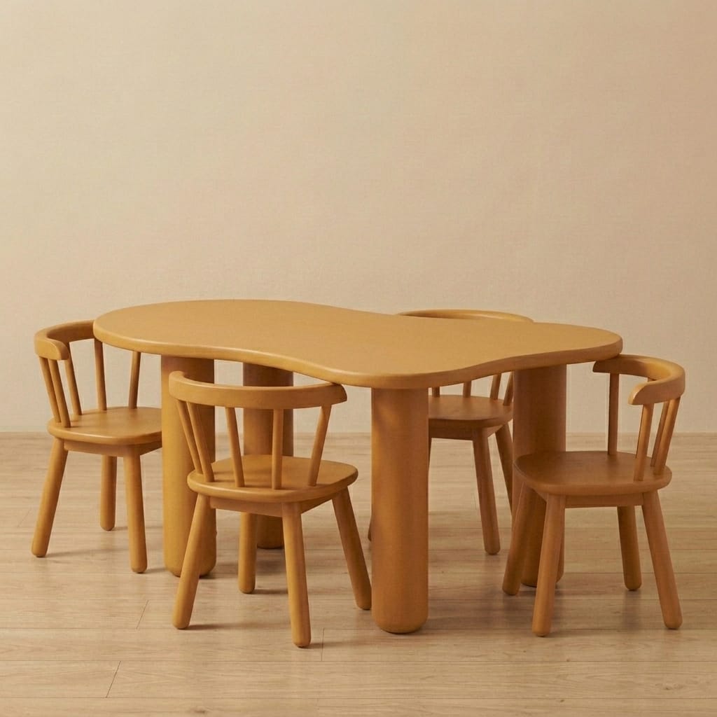 Dalida Kids Dining table With Chairs-kidsSP0024
