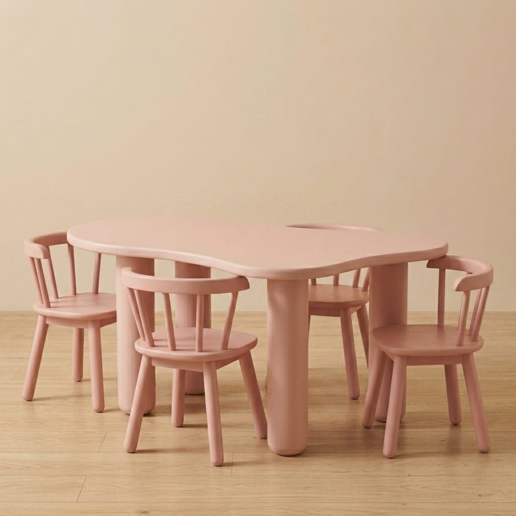 Dalida Kids Dining table With Chairs-kidsSP0024