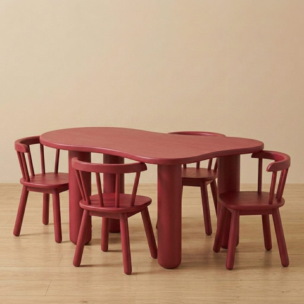 Dalida Kids Dining table With Chairs-kidsSP0024