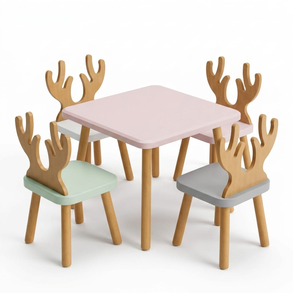 Mod Dining Table with Chairs-kidsSP0031