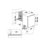 Ariston integrated dishwasher: full size, white color - LIC 3B+26