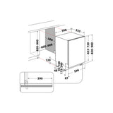 Ariston integrated dishwasher: full size, white color - LIC 3B+26