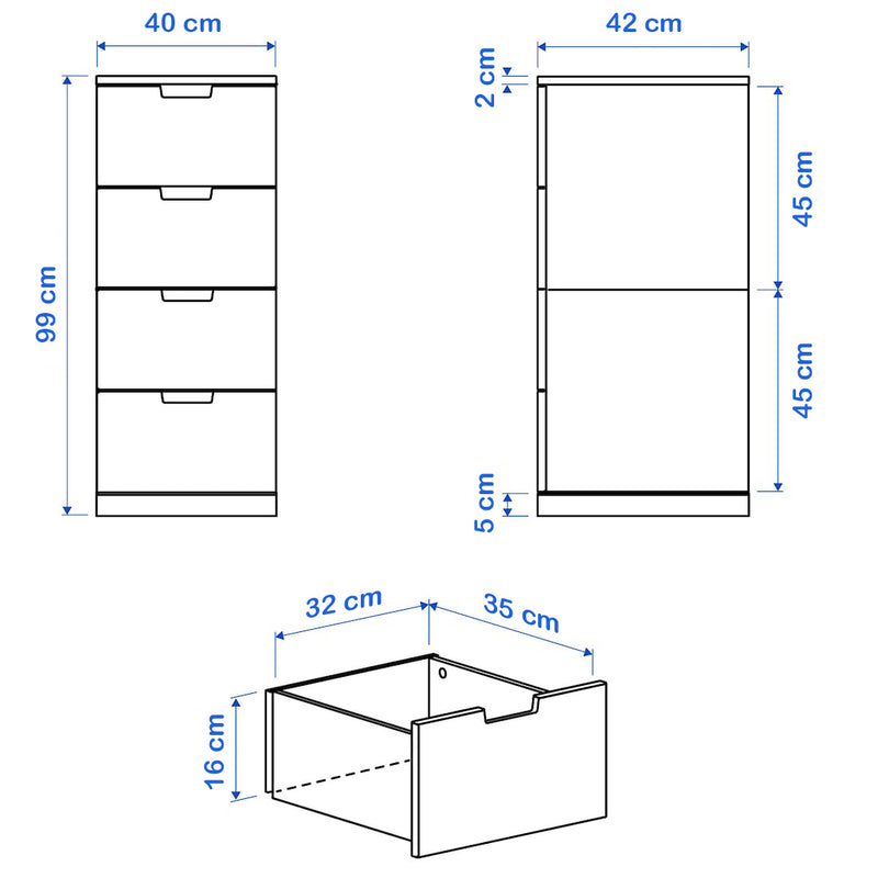 Nordli Drawer Unit-ND44