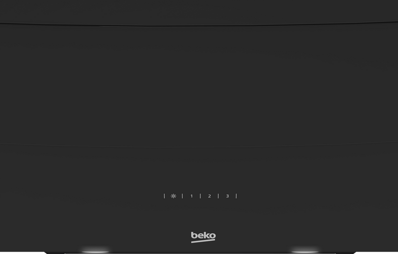 شفاط مطبخ بيكو 60 سم، 537 م³/ساعة، أسود، HCA62640BE