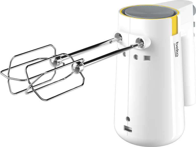 BEKO Hand Mixer, 5 Speeds, 425 Watts, White - HMM 62404 W