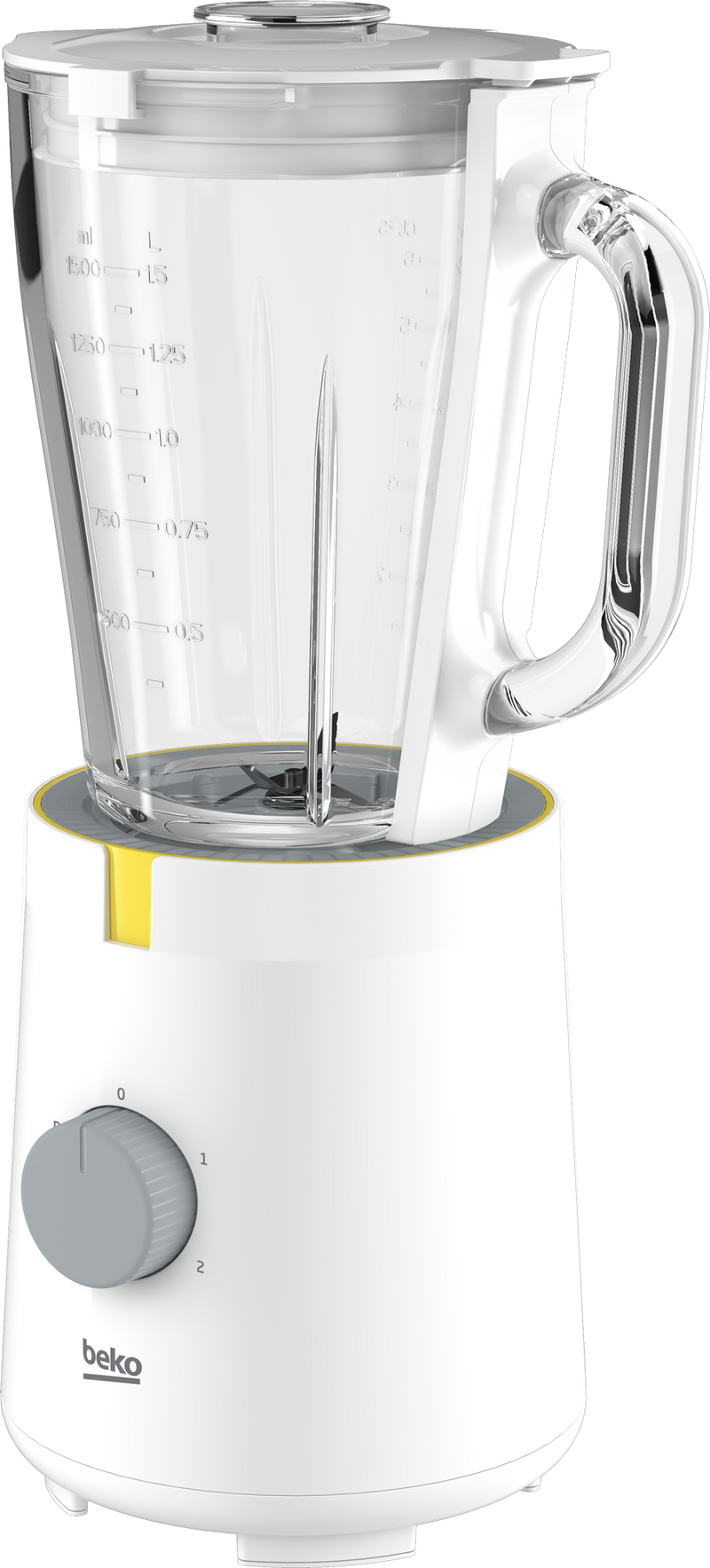 Beko - Blender, glass bowl, white, 600 watts, 1.5 liters, 5 speeds, TBN 62608 W