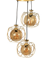 Ganver Chandelier-Si-175-3p-brown