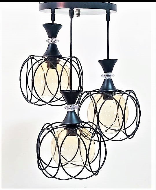 Olivers chandelier-si-202-waves-blk