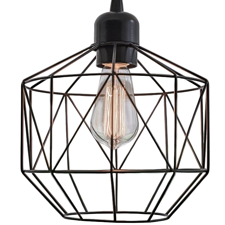 Alma Pendant-si-hexag-blk-p