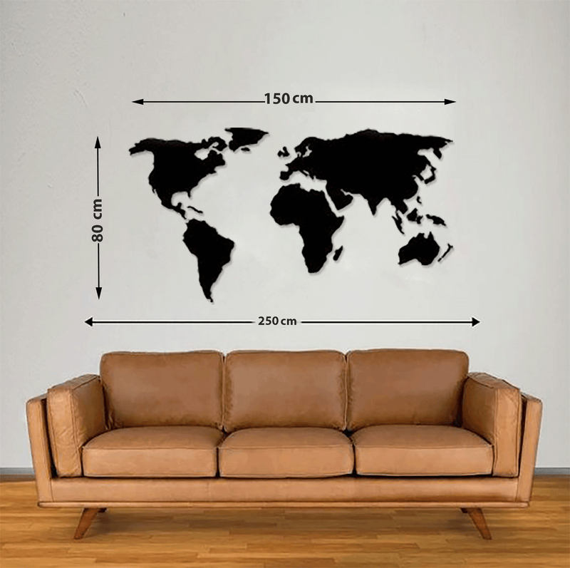 3D world map wall art-TM 028BL