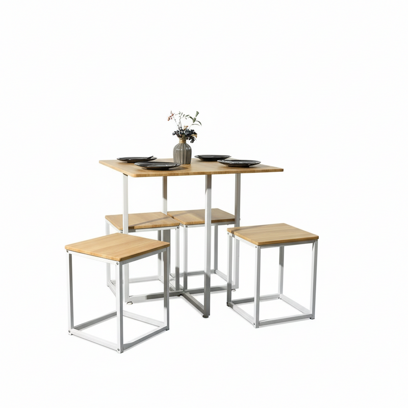 طاولة طعام فيتوريو مع 4 كراسي - HI7